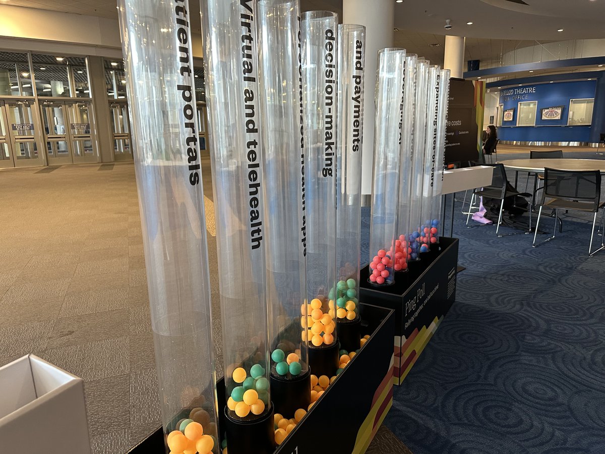 At #HFMAAnnual and wondering what these are? They’re your opportunity to give your opinion and see others in a visually engaging way! Make sure you stop by the LinkUp Lounge or HFMA Central in the Exhibit Hall.