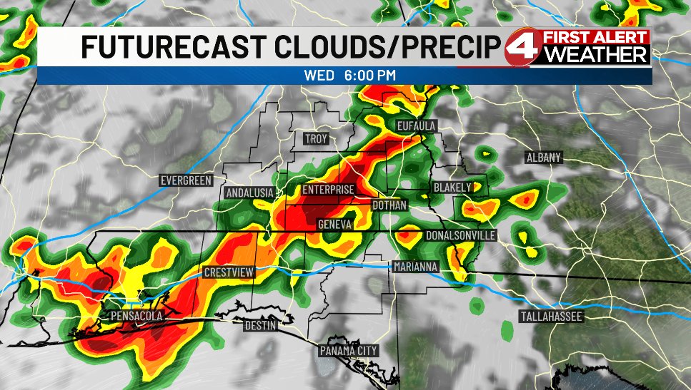 We're tracking two big weather stories for this week. First, the heat, which will peak on Wednesday with highs in the middle to upper 90s and heat indices around 105°. Look for some relief later in the week as energy moves in aloft from the east. There could be a round of showers