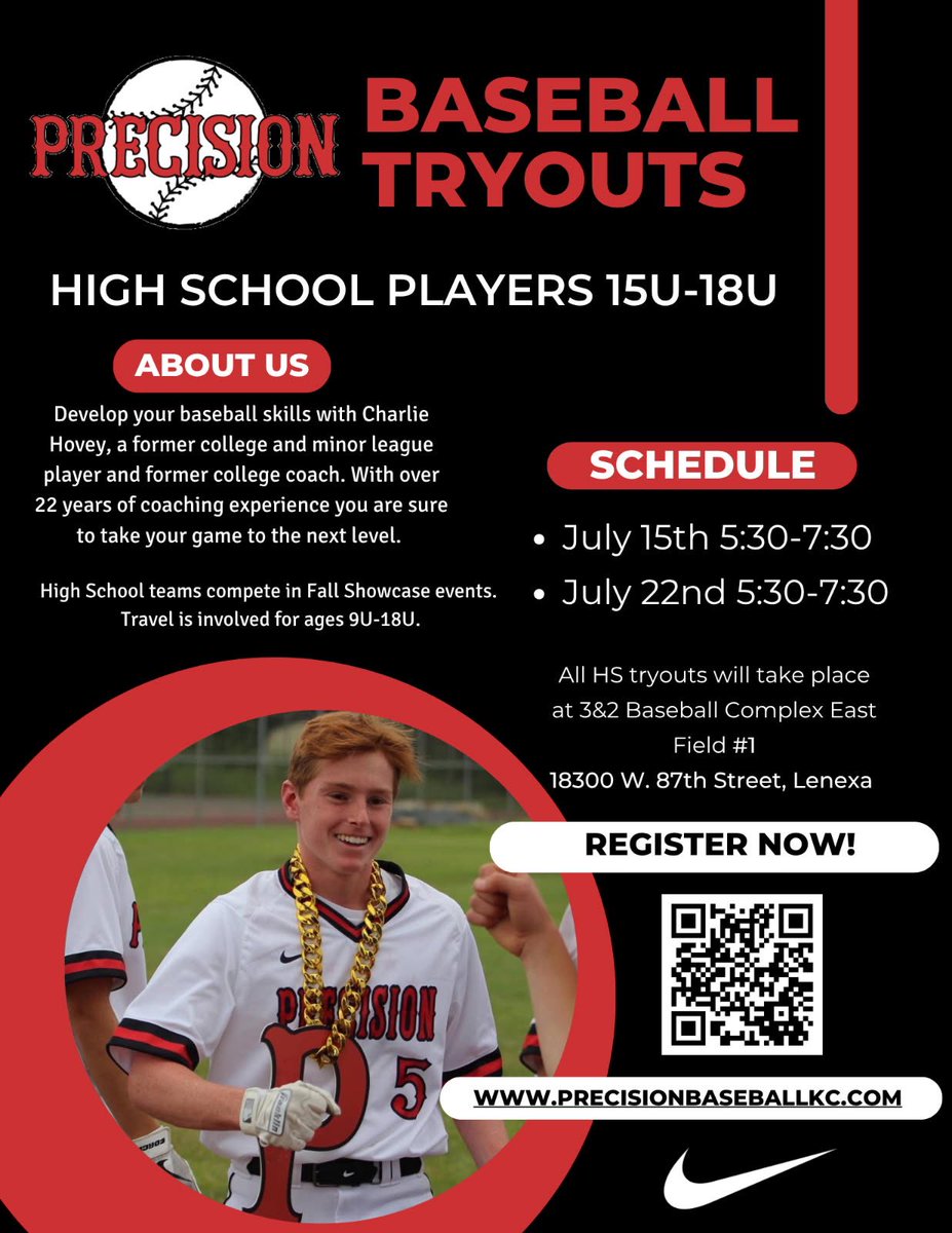 PrecisionBaseball KC (@precisionballkc) on Twitter photo Precision Baseball Tryouts for ages 9-18 are now open for registration! Looking for players at the AA through Major level. Tryouts begin in July. Spots available for Fall and Spring seasons. <a href="/PrepBaseballKC/">Prep Baseball Kansas City</a> <a href="/KCSPORTS/">KC Sports</a> <a href="/jc3and2baseball/">3&2 Baseball</a> <a href="/bluevalleyrec/">Blue Valley Rec</a> <a href="/PGMidwestBB/">Perfect Game Midwest Baseball</a> Precision Baseball Tryouts for ages 9-18 are now open for registration! Looking for players at the AA through Major level. Tryouts begin in July. Spots available for Fall and Spring seasons. <a href="/PrepBaseballKC/">Prep Baseball Kansas City</a> <a href="/KCSPORTS/">KC Sports</a> <a href="/jc3and2baseball/">3&2 Baseball</a> <a href="/bluevalleyrec/">Blue Valley Rec</a> <a href="/PGMidwestBB/">Perfect Game Midwest Baseball</a>