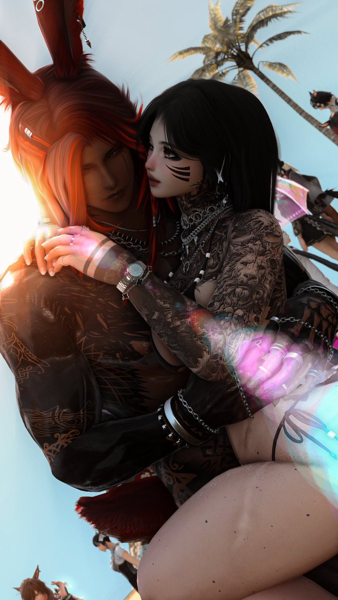 I finally meet this cute bun 🖤 <a href="/vik_ffxiv/">Vik 🐰</a> 

#ffxivsummerbash