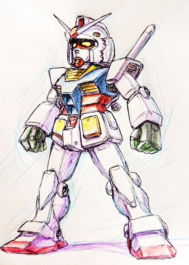 RX-78-2(ガンダム) 「おはようございます!いよいよジークアクス最終回!どんな展開が待っているか楽しみで」|ヘイカのイラスト