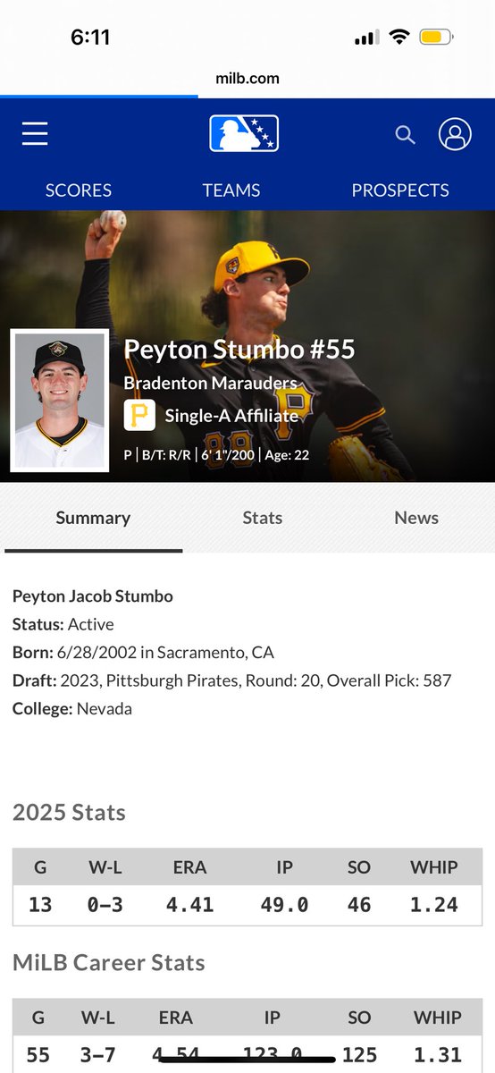 LHP Inmer Lobo and RHP Peyton Stumbo have both been promoted to High-A Greensboro #Pirates
