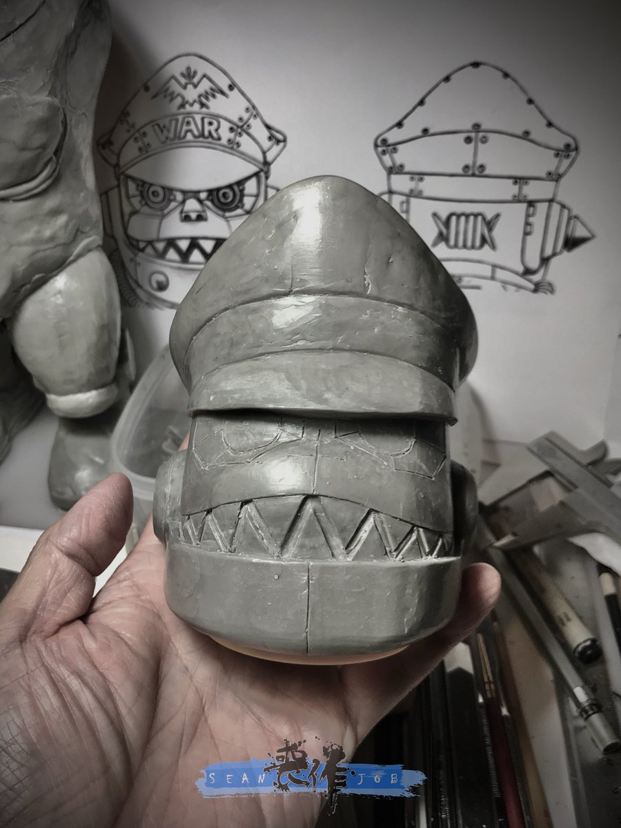 Seanjob_X's tweet photo. THE IRON CLAW - SUPREME LEADER GORDO
Robot head (additional head sculpt)

#sotakutoys #brackmetal #brackmetaltoys #sofubi #softvinyltoy #sofvitokyo #ソフビ #arttoy #designertoy #vinyltoys  #Sculpture #prototype  #Artist #SeanJob #喪作 #原型師 #搪膠 https://t.co/jfTNJllsQP