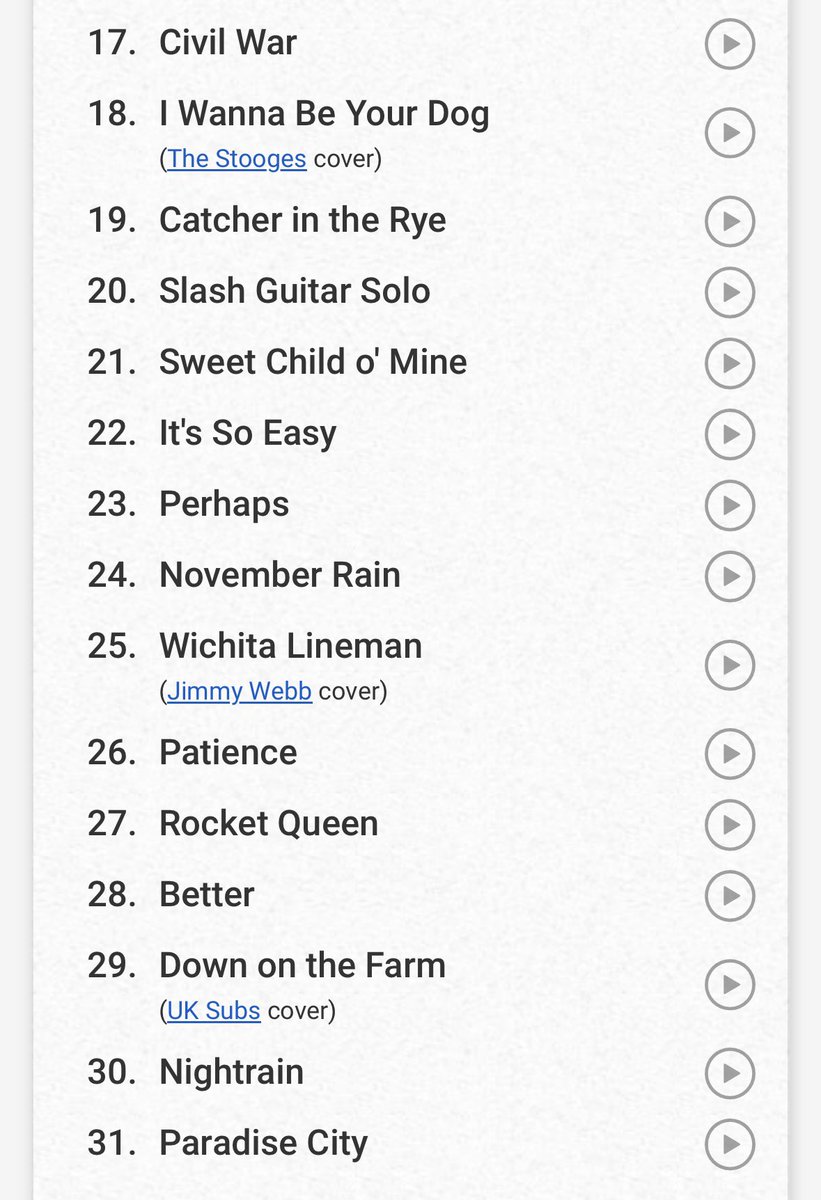 TheGNRGiirl's tweet photo. Here’s the setlist for the Guns N’ Roses show that just ended in Birmingham, England! Out ta Get Me becoming a staple is an excellent choice and I love how much love Catcher In The Rye has been getting lately.
Next up: Wembley in London. Let’s hope for something…special. https://t.co/0NacCu1dCG