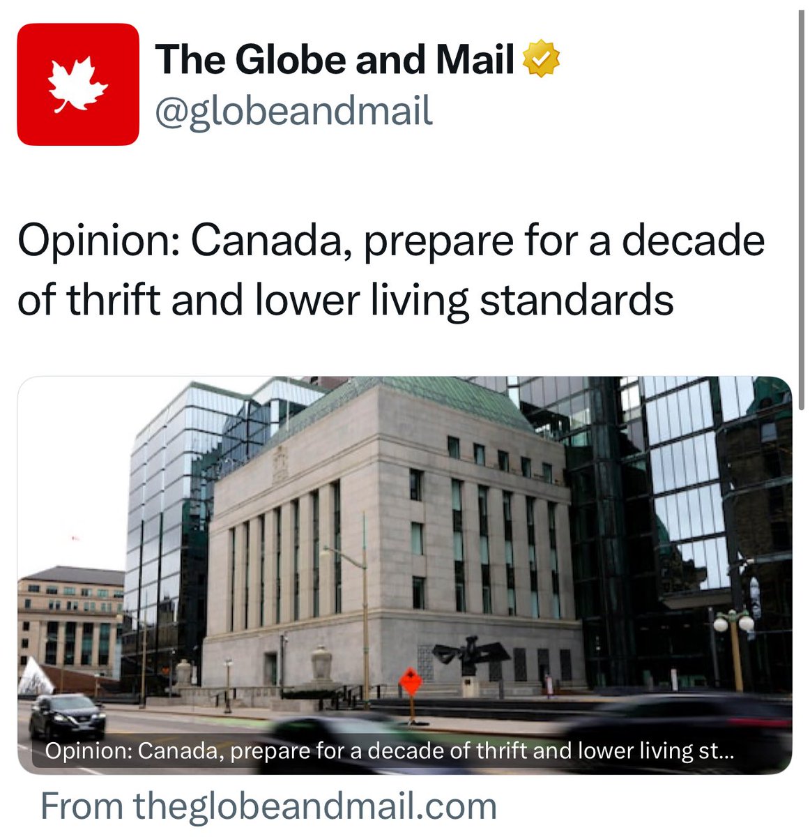 Canadian Media: Keep the Liberals in power. 

Also Canadian Media: Life is going to suck from now on.