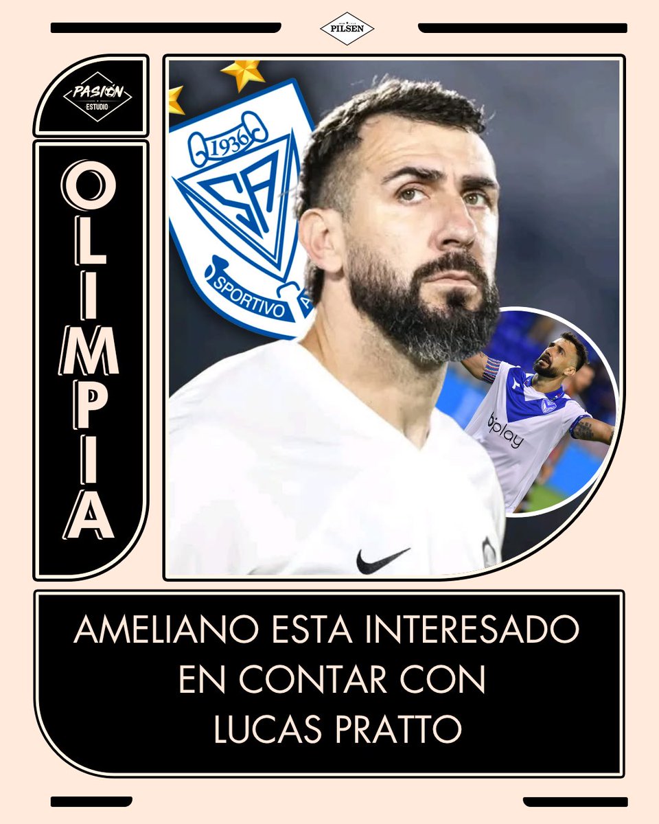 𝗔𝗺𝗲𝗹𝗶𝗮𝗻𝗼 𝘀𝗲 𝗶𝗹𝘂𝘀𝗶𝗼𝗻𝗮 𝗰𝗼𝗻 𝗲𝗹 𝗢𝘀𝗼 👀

𝗟𝘂𝗰𝗮𝘀 𝗣𝗿𝗮𝘁𝘁𝗼 🇦🇷 está cerca de rescindir con 𝗢𝗹𝗶𝗺𝗽𝗶𝗮 y ya despertó el interés del 𝗦𝗽𝗼𝗿𝘁𝗶𝘃𝗼 𝗔𝗺𝗲𝗹𝗶𝗮𝗻𝗼.

Lo confirmó el presidente del club, 𝗛é𝗰𝘁𝗼𝗿 𝗠𝗲𝗹𝗴𝗮𝗿𝗲𝗷𝗼.
❌ Pratto no