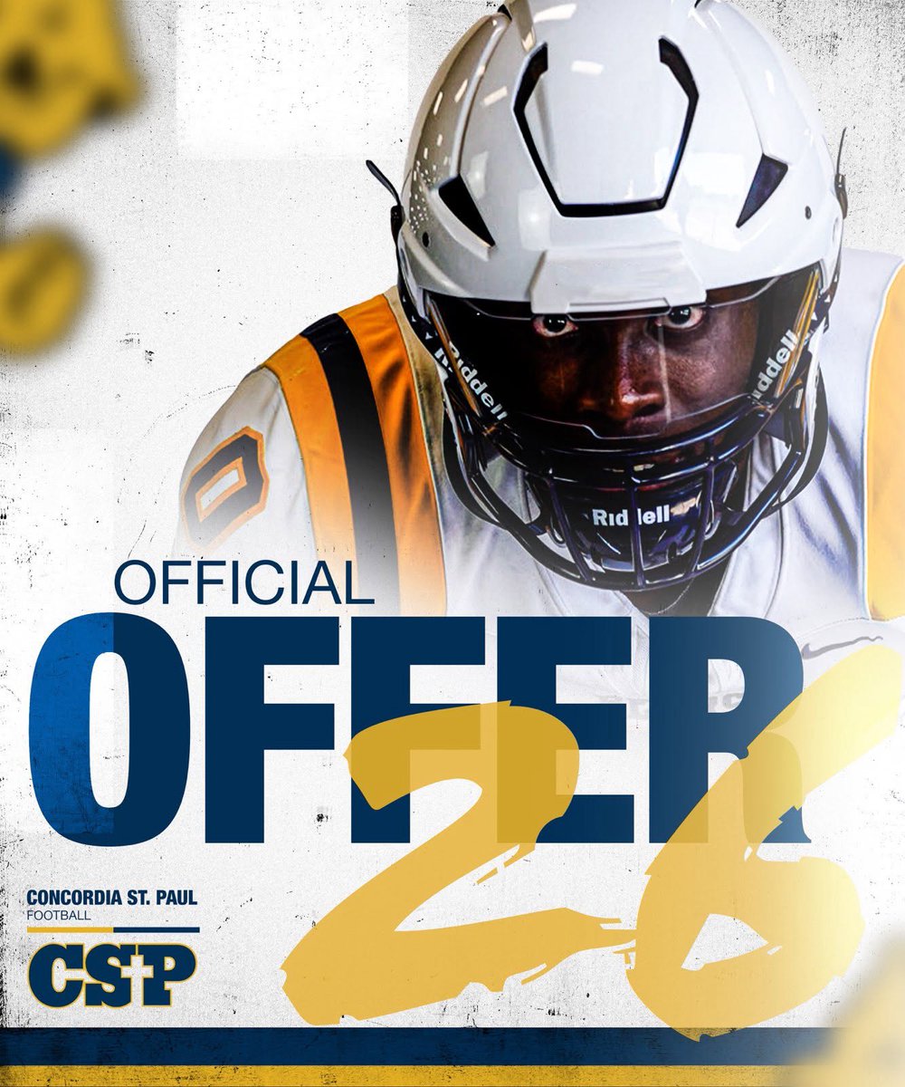#AGTG After some great camps last week and a great conversation with <a href="/CoachDJThomas/">Dalton Thomas</a> I’m blessed to receive an offer from Concordia St. Paul! 
<a href="/LNHSPantherFB/">Lakeville North Football</a> <a href="/OJW_Scouting/">PrepRedzone Oliver</a> <a href="/PrepRedzoneMN/">Prep Redzone Minnesota</a>