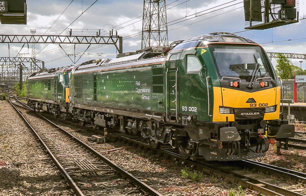 SydneyBridgeTMD's tweet image. Some shots from today’s filming at Crewe 23/6/25 #Class66 #Class93 #Class99
