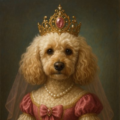 trainorp's tweet image. #NewProfilePic My cutest dog thinks she’s a princess 🤣