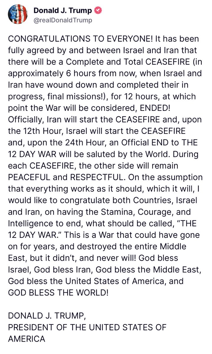 Trump via Truth Social