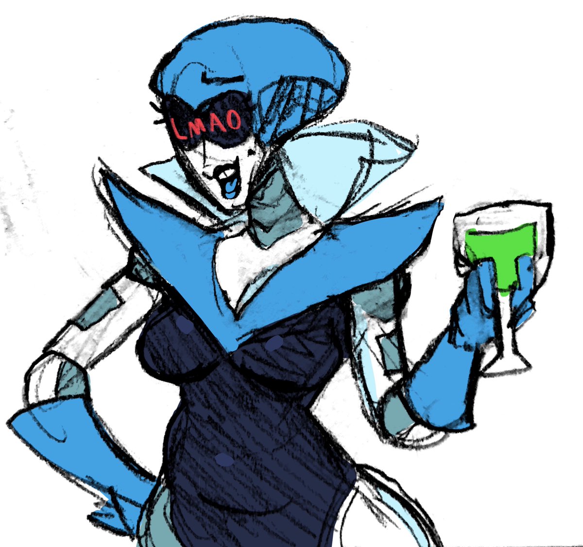 TheShlumper's tweet image. Messing with my queen design 

#DELTARUNE #deltarunefanart