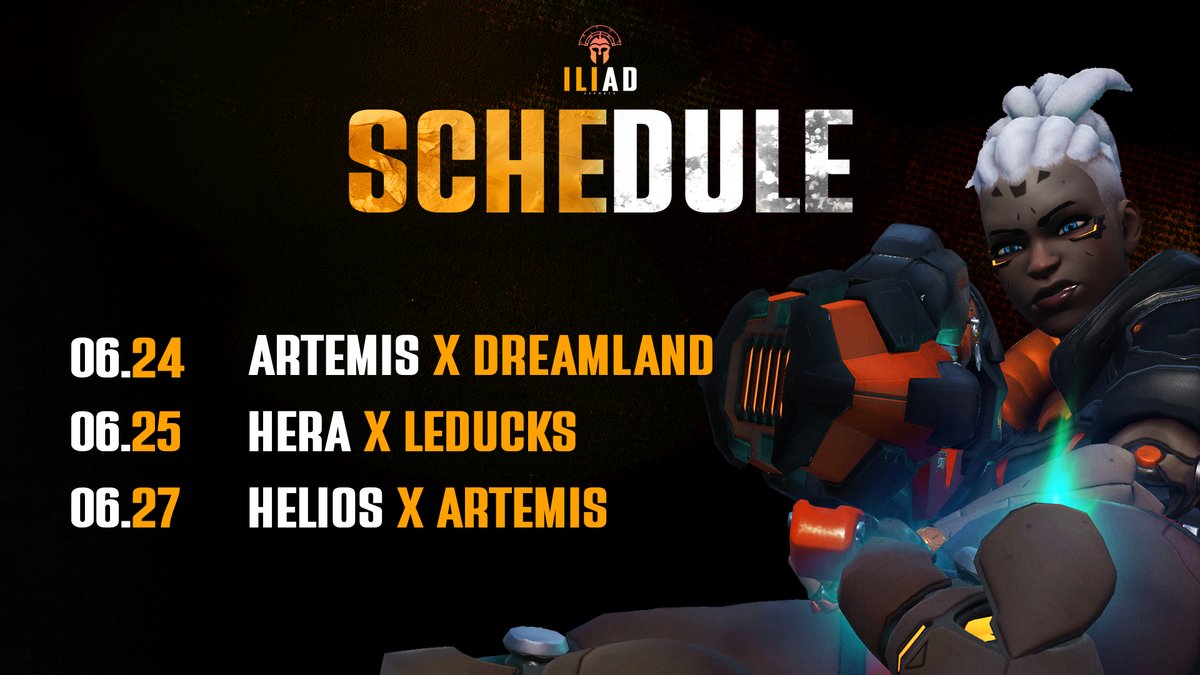 🎥 Streaming <a href="/FACEIT_OW/">FACEIT Overwatch</a> League S5 matches all week!👇

🏹 Artemis x Dreamland
🎙️ Caster <a href="/KaizoCaster/">Kaizo</a> 

👑 Hera x LeDucks
🎮 No caster — just raw gameplay.

🔥 Helios x Artemis (In-org showdown!)
🎙️ Caster <a href="/educautious/">Edu</a> 

📺 Watch live: 9PM EST 
🔗 twitch.tv/iliadesports