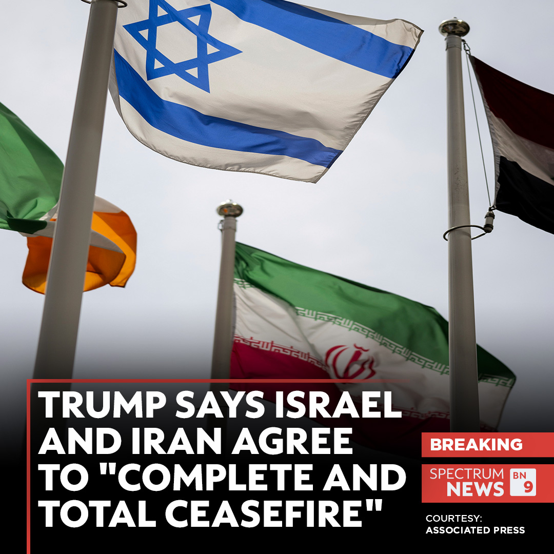 President Trump says Israel and Iran agree to "complete and total ceasefire" to be phased in over 24 hours. specne.ws/XTdrTq