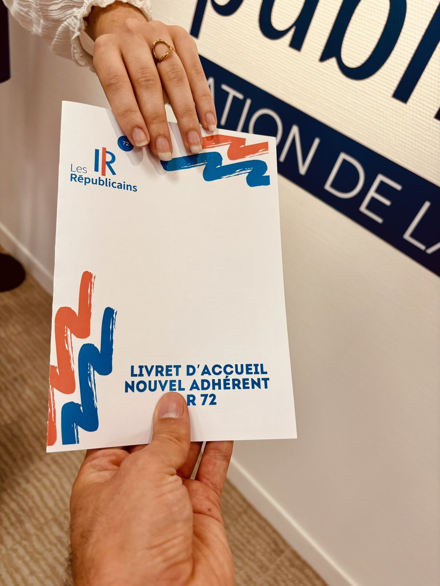Les Républicains 72 (@republicains72) on Twitter photo Soirée d’accueil de nos nouveaux adhérents LR72 ! 🤝
Un grand merci à <a href="/DeliotManon/">Manon Deliot ☨</a>, Présidente des <a href="/jeunesreps/">Les Jeunes Républicains</a> et Conseillère régionale du Grand Est, pour sa présence à nos côtés.
Ensemble, continuons à bâtir l'avenir de notre mouvement ! 💪 🇫🇷#LR72 #Engagement Soirée d’accueil de nos nouveaux adhérents LR72 ! 🤝
Un grand merci à <a href="/DeliotManon/">Manon Deliot ☨</a>, Présidente des <a href="/jeunesreps/">Les Jeunes Républicains</a> et Conseillère régionale du Grand Est, pour sa présence à nos côtés.
Ensemble, continuons à bâtir l'avenir de notre mouvement ! 💪 🇫🇷#LR72 #Engagement