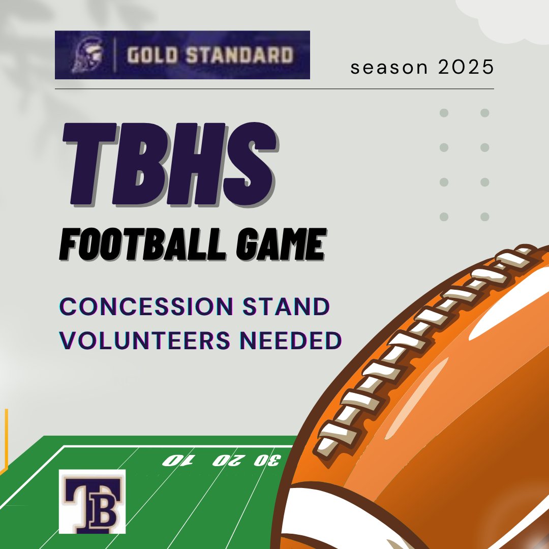 We are looking for volunteers to work the concession stand at home football games for all levels for the upcoming season. This is a great opportunity for volunteer hours, businesses, church groups, etc. Email Nicki for more information 

nickijacobsmeyer@gmail.com

#GoldStandard