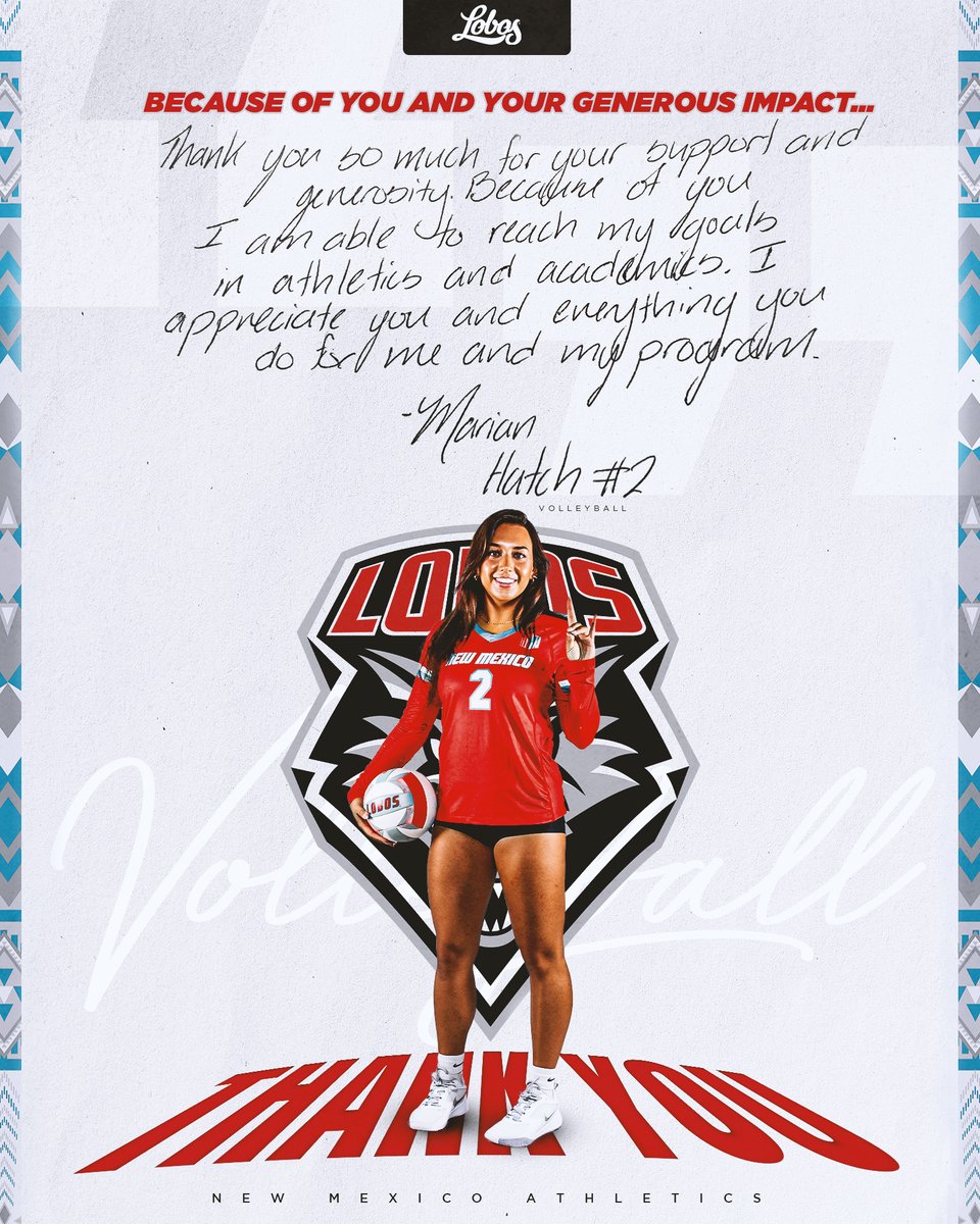 UNMLoboClub's tweet image. As we reflect on the 2024–2025 seasons, we are filled with so much pride — pride in our student-athletes, our programs, and in the incredible community that stands behind us!
Because of your unwavering support, student-athletes like Marian Hatch are empowered to pursue greatness…