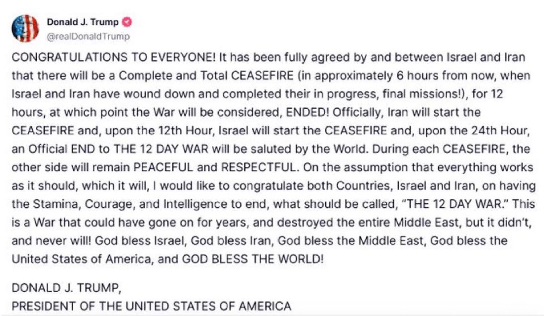 “I’m not dying for Israel 😱”
Fkn chill already, it’s all under control.
Thank you President Trump!
