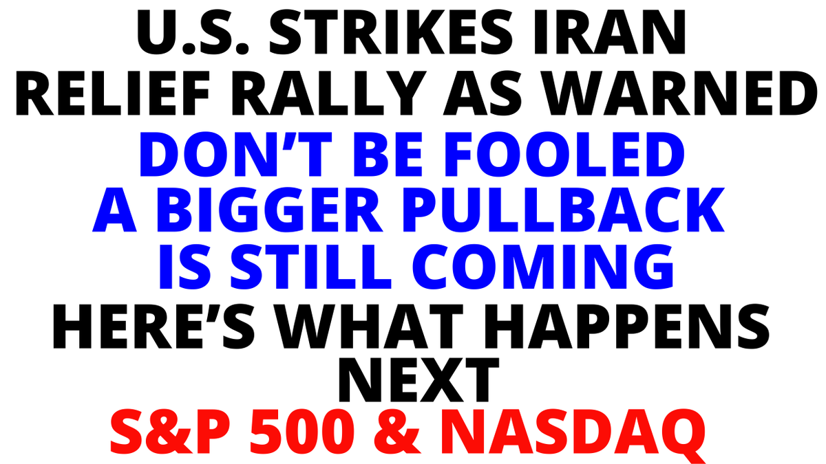 King0ftheCharts's tweet photo. .
The Relief Rally I Warned About with a U.S. Strike on Iran Has Happened

Trump announces Israel-Iran ceasefire timeline he says will end the war

Powell Testifies Tomorrow
Stock Market Video Here
https://t.co/hzB5yb9rg6

#USstrikes #USstrikeiran #IranIsraelConflict #IranIsrael #iranisraelwar2025 #Tehran #Iran #Trump #Israelstrike #IsraeliranWar $SPX $SPY #SP500 #elliottwave $ES_F $QQQ $NDX #NASDAQ100 $NQ $NQ_F #Trump #FOMC #Powell #blowofftop $NVDA $VIX #stockmarketcrash #StockMarket