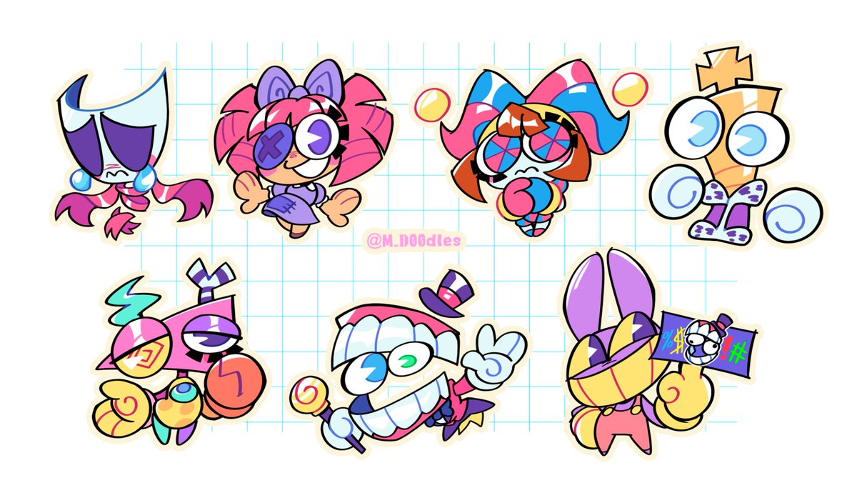 M_D00dles's tweet photo. 🎪chibis #DigitalCircus https://t.co/jSjGnGpzT1