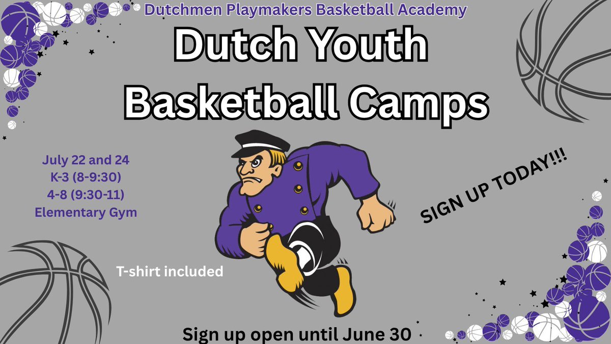 Sign up for Dutchmen Playmakers Basketball Academy Camps now!!! Sign up on Bound at gobound.com/ia/schools/moc…. #GoDutch #mocfvathletics