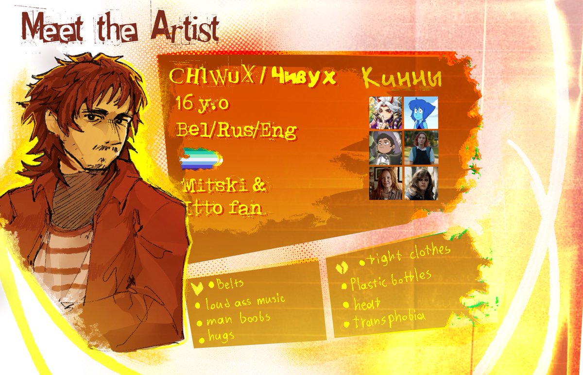 NotEvenChiwux's tweet image. Updated Meet The Artist
Honestly I’d wanted to add more fandoms but I decided to include fandoms that I’m most active rn (same with artists)