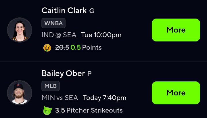 CLARK DISCOUNT
OBER OVER LAST 6 GAMES VS SEATTLE 👀 #GamblingX #PrizePicks #BaileyOber #CaitlynClark