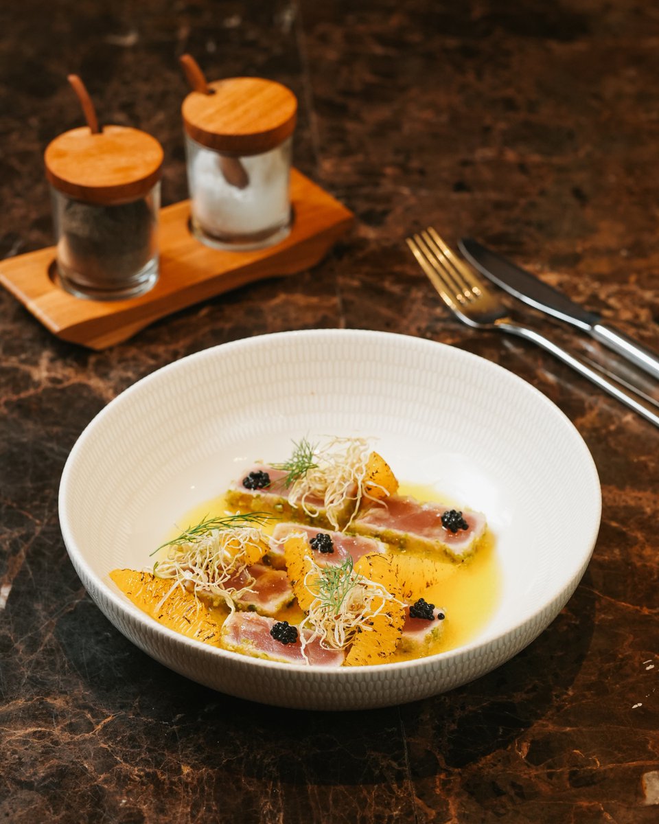 Crudo di Tonno at 𝗣𝗿𝗲𝗴𝗼 𝗜𝘁𝗮𝗹𝗶𝗮𝗻 𝗥𝗲𝘀𝘁𝗮𝘂𝗿𝗮𝗻𝘁 is an ode to coastal elegance—pistachio-crusted tuna loin, kissed with burnt orange, citrus dressing, and crowned with Perseus Osetra caviar.

➡️ bit.ly/PregoBali_
📱 WA +62 811-3885-739

#CrudodiTonno #Prego