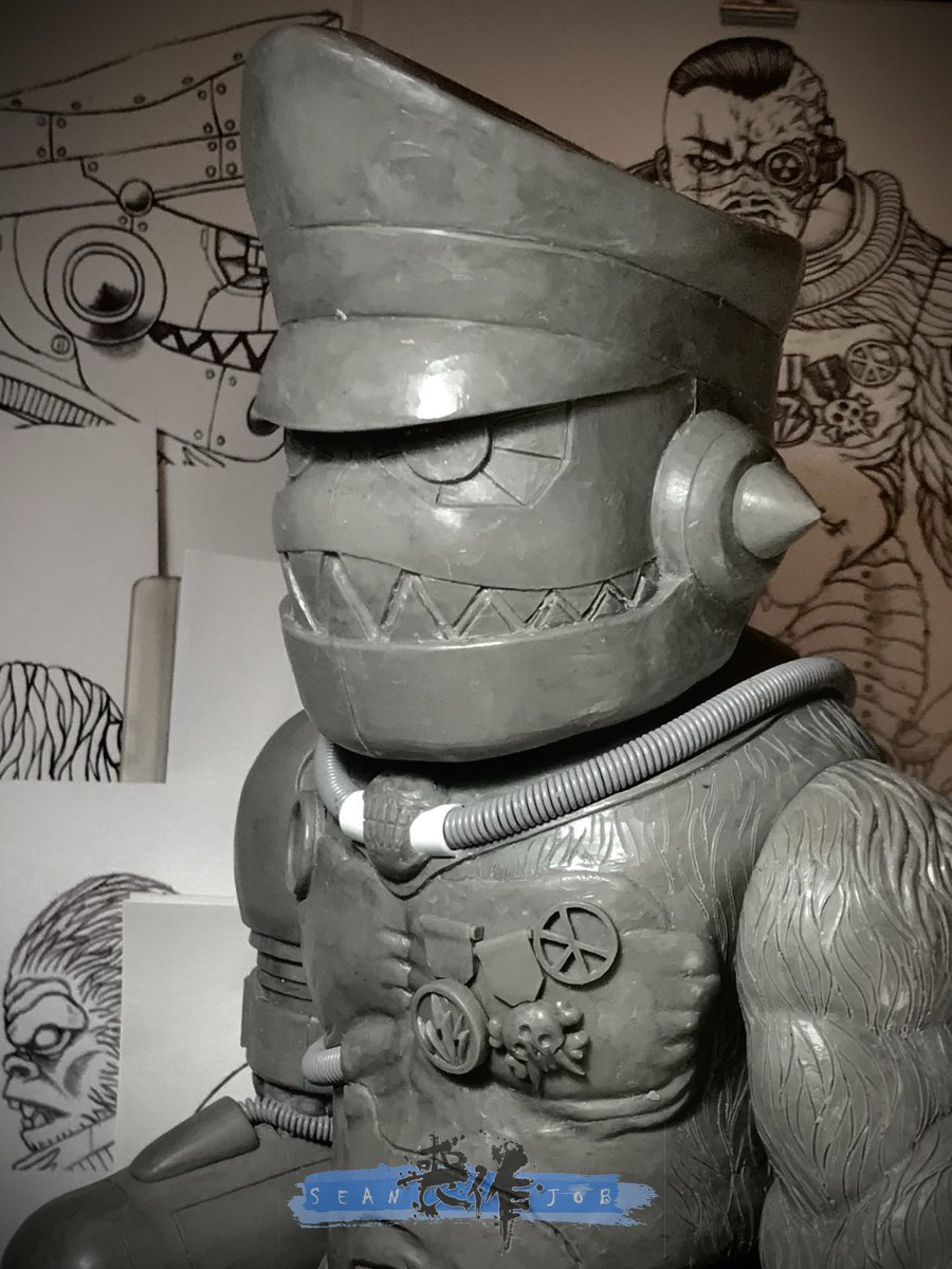 Seanjob_X's tweet photo. THE IRON CLAW - SUPREME LEADER GORDO
Robot head (additional head sculpt)

#sotakutoys #brackmetal #brackmetaltoys #sofubi #softvinyltoy #sofvitokyo #ソフビ #arttoy #designertoy #vinyltoys  #Sculpture #prototype  #Artist #SeanJob #喪作 #原型師 #搪膠 https://t.co/5RTvNEeGLa