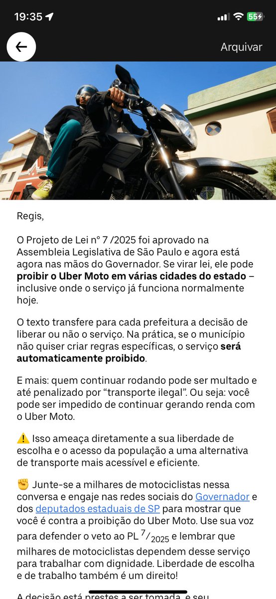 Alguém me explica um motivo plausível pra essa proibição? No que isso vai beneficiar as pessoas?