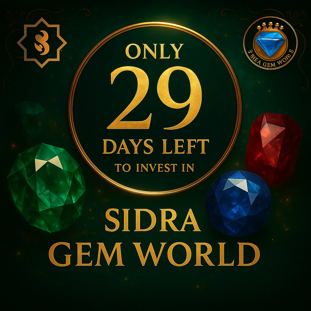 🚨 ONLY 29 DAYS LEFT TO INVEST! Don’t Miss Out! 🚨

💎 Sidra Gem World – Where Ethical Investing Meets Blockchain Innovation

Invest in the future of Shariah-compliant, blockchain-powered gemstone ownership with Sidra Gem World — the world’s first tokenized, ethically sourced