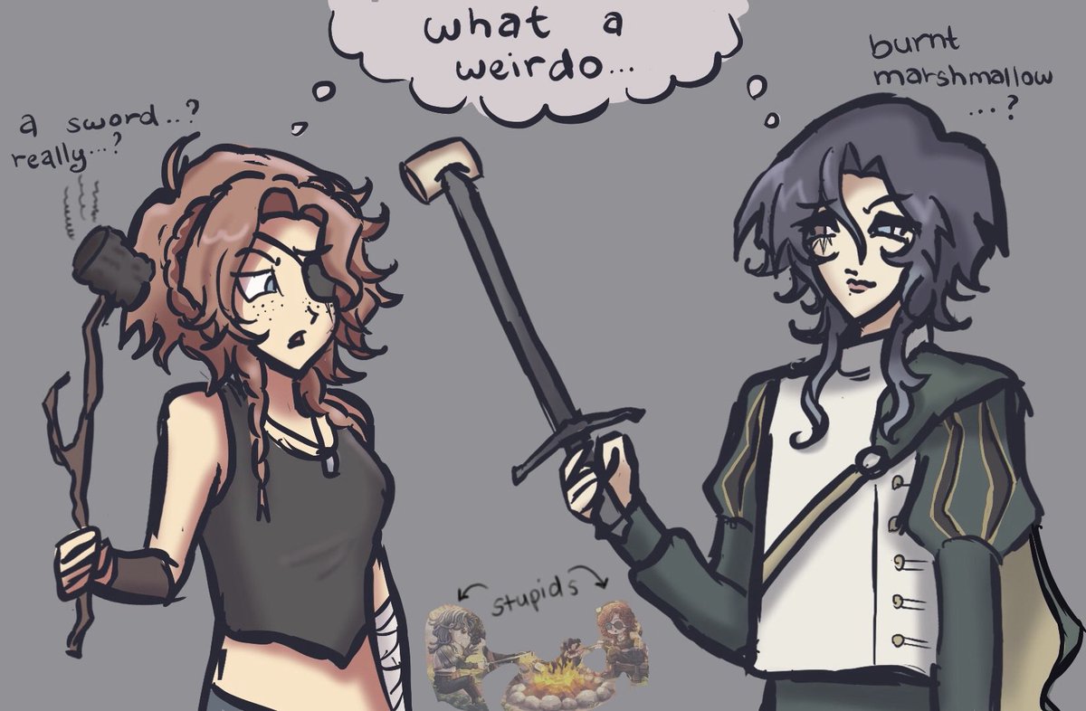 when you and bro the dumbest ones at the campfire function