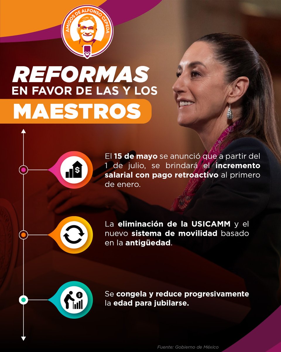 Alfonso Cepeda Salas (@alfonsocepedamx) on Twitter photo Desde el <a href="/SnteNacional/">SNTE Nacional</a>, no descansamos hasta que los derechos de las y los maestros se dignifiquen.
Reitero el agradecimiento a la presidenta <a href="/Claudiashein/">Claudia Sheinbaum Pardo</a>, por atender las justas demandas del magisterio nacional. Desde el <a href="/SnteNacional/">SNTE Nacional</a>, no descansamos hasta que los derechos de las y los maestros se dignifiquen.
Reitero el agradecimiento a la presidenta <a href="/Claudiashein/">Claudia Sheinbaum Pardo</a>, por atender las justas demandas del magisterio nacional.