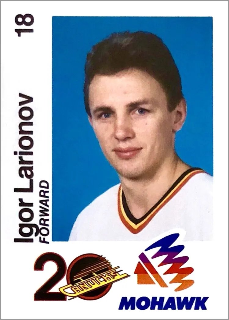 36 years ago today ON THIS DAY in hockey history (July 1, 1989):

The <a href="/Canucks/">Vancouver Canucks</a> sign Igor "The Professor" Larionov to his 1st NHL contract (GM Pat Quinn had flown to Moscow personally to sign him!