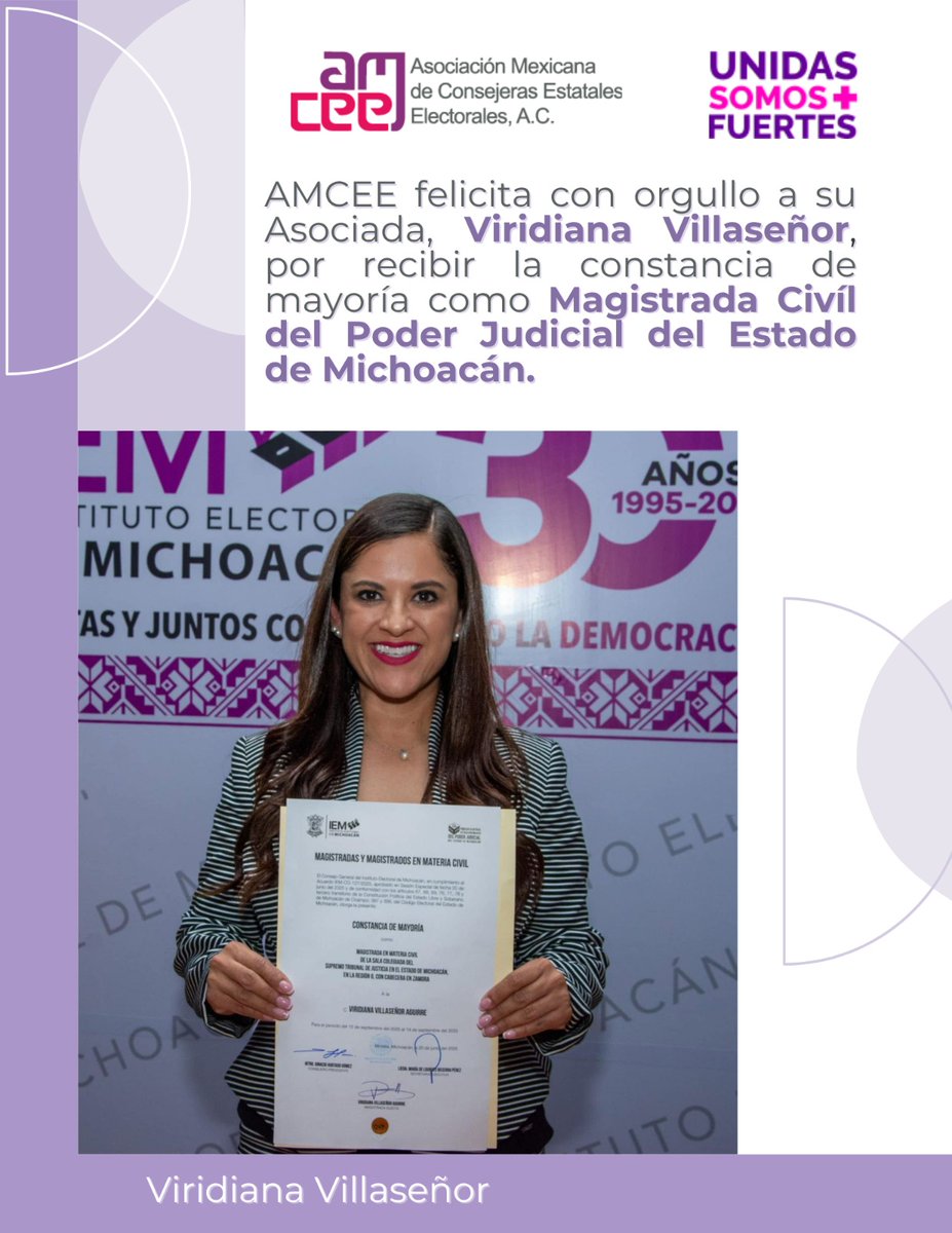 Nuestro reconocimiento a su trayectoria y les deseamos el mayor de los éxitos✨️.

¡Enhorabuena!🎊

#OrgulloAmcee