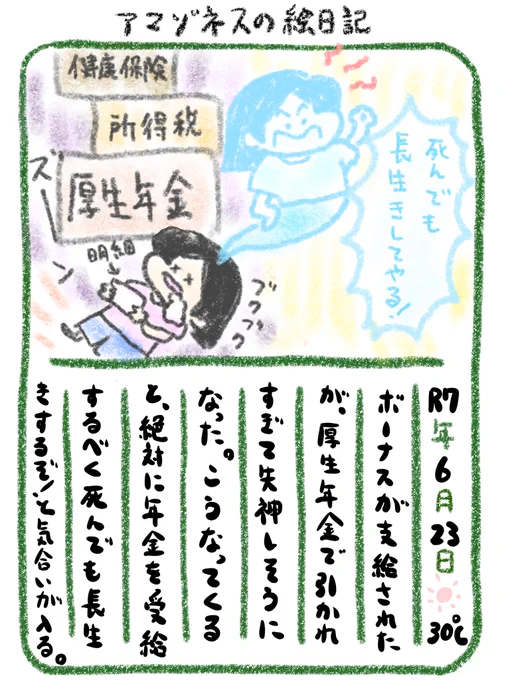 【絵日記】死ねない 