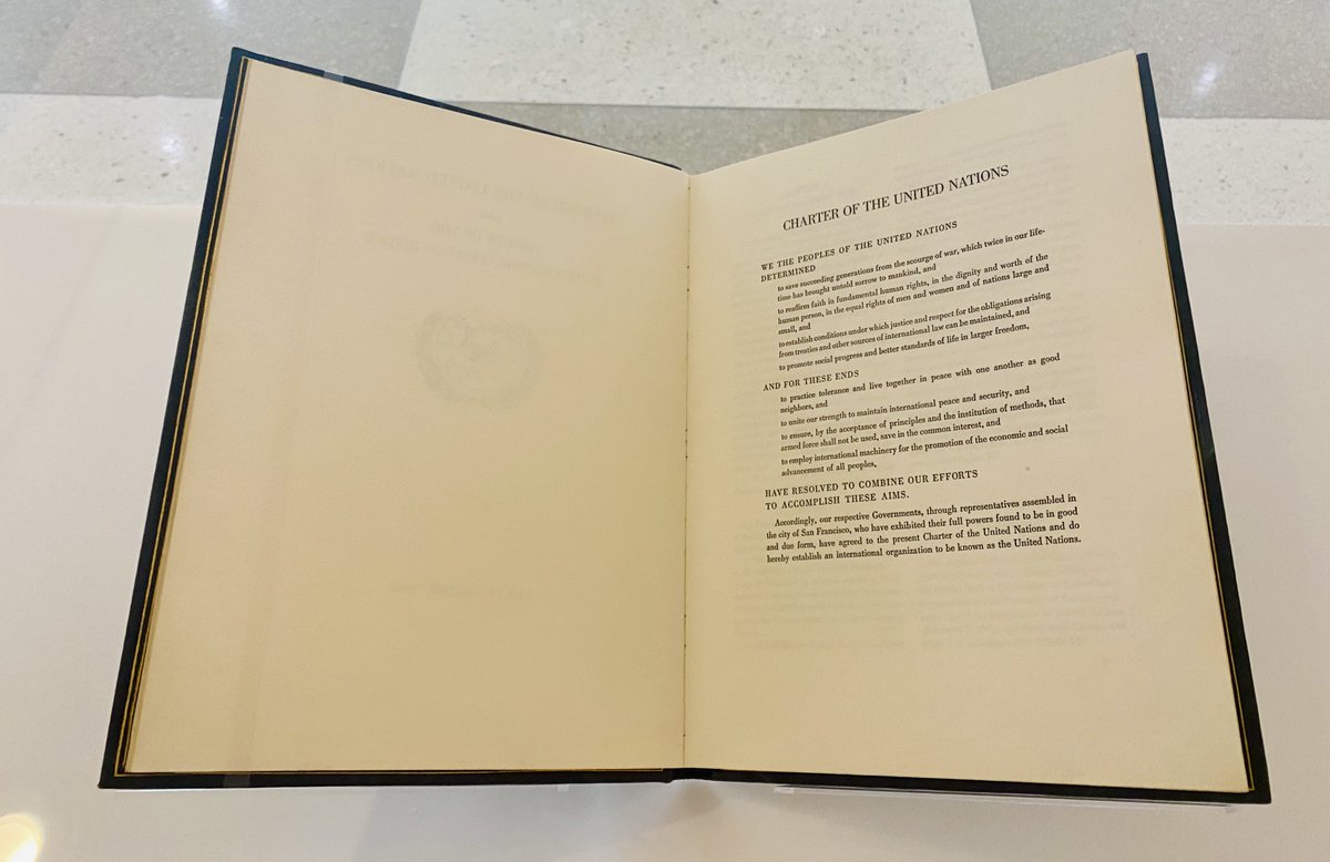 UN Spokesperson (@un_spokesperson) on Twitter photo We are so honoured to welcome home the original UN Charter.
As we open this exhibition that celebrates our earliest days, we are reminded that the Charter was only the beginning – full remarks of <a href="/antonioguterres/">António Guterres</a> at <a href="/UN/">United Nations</a> Charter Day Exhibition: 👇👇
un.org/sg/en/content/… We are so honoured to welcome home the original UN Charter.
As we open this exhibition that celebrates our earliest days, we are reminded that the Charter was only the beginning – full remarks of <a href="/antonioguterres/">António Guterres</a> at <a href="/UN/">United Nations</a> Charter Day Exhibition: 👇👇
un.org/sg/en/content/…
