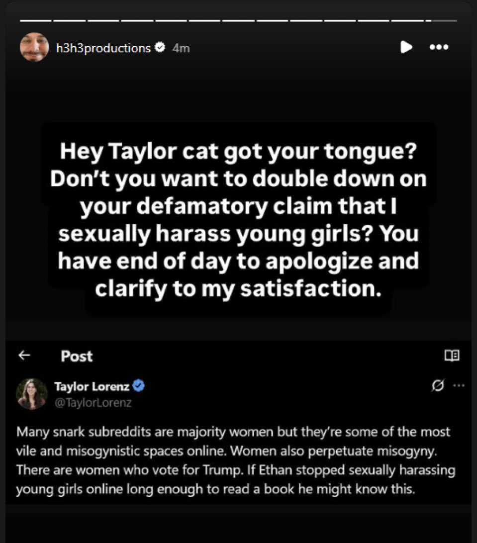 GretchendRoss's tweet image. Ethan Klein claims he doesn’t sexually harass young girls