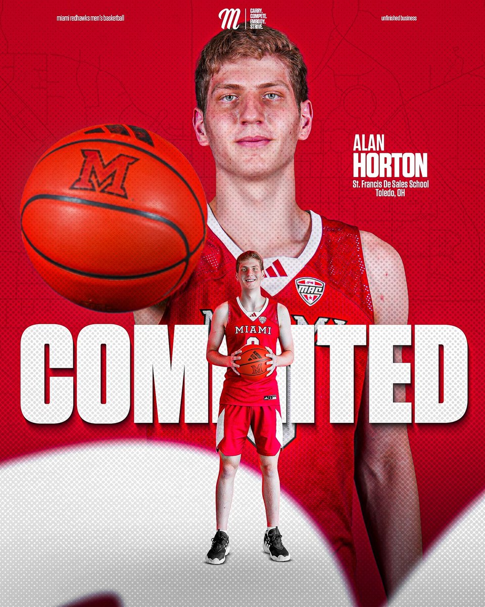 Alan Horton (@alanhorton2026) on Twitter photo Exited to be a Redhawk! <a href="/MiamiOH_BBall/">Miami Men’s Basketball</a> <a href="/CoachSteeleMU/">Travis Steele</a> <a href="/CRichyRich23/">Carl Richburg</a>
#UnfinishedBusiness
#MiamiMindset Exited to be a Redhawk! <a href="/MiamiOH_BBall/">Miami Men’s Basketball</a> <a href="/CoachSteeleMU/">Travis Steele</a> <a href="/CRichyRich23/">Carl Richburg</a>
#UnfinishedBusiness
#MiamiMindset