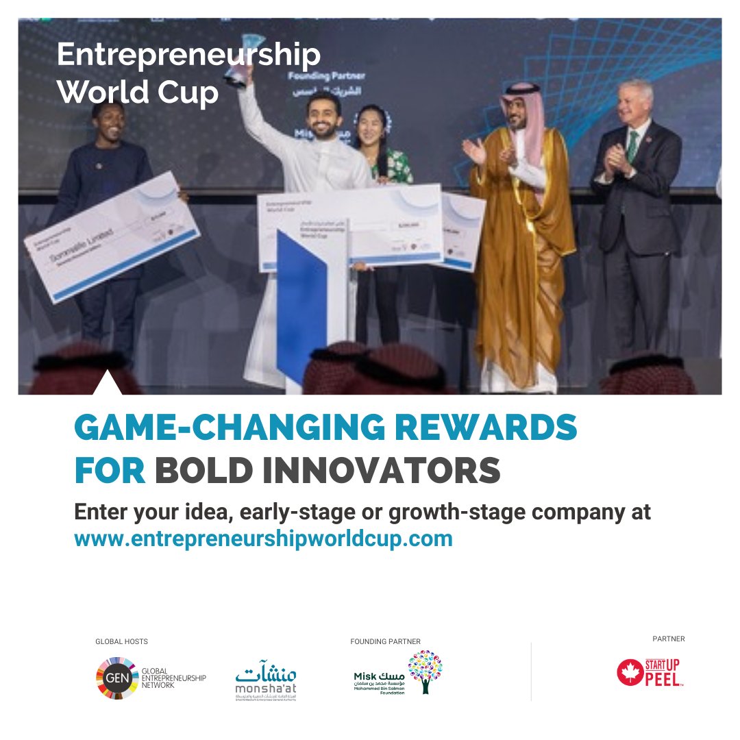 Startup Peel (@startup_peel) on Twitter photo Entry to <a href="/unleashingideas/">Global Entrepreneurship Network</a> #EWC2025 close June 30!
Access $3M+ in Perks <a href="/FounderPass/">FounderPass</a> just for applying!
Compete for your share of $1.5M in prizes across idea stage, early stage, growth stage, and space tech categories. 📷 Apply now:
go.genglobal.org/oCPCeA Entry to <a href="/unleashingideas/">Global Entrepreneurship Network</a> #EWC2025 close June 30!
Access $3M+ in Perks <a href="/FounderPass/">FounderPass</a> just for applying!
Compete for your share of $1.5M in prizes across idea stage, early stage, growth stage, and space tech categories. 📷 Apply now:
go.genglobal.org/oCPCeA