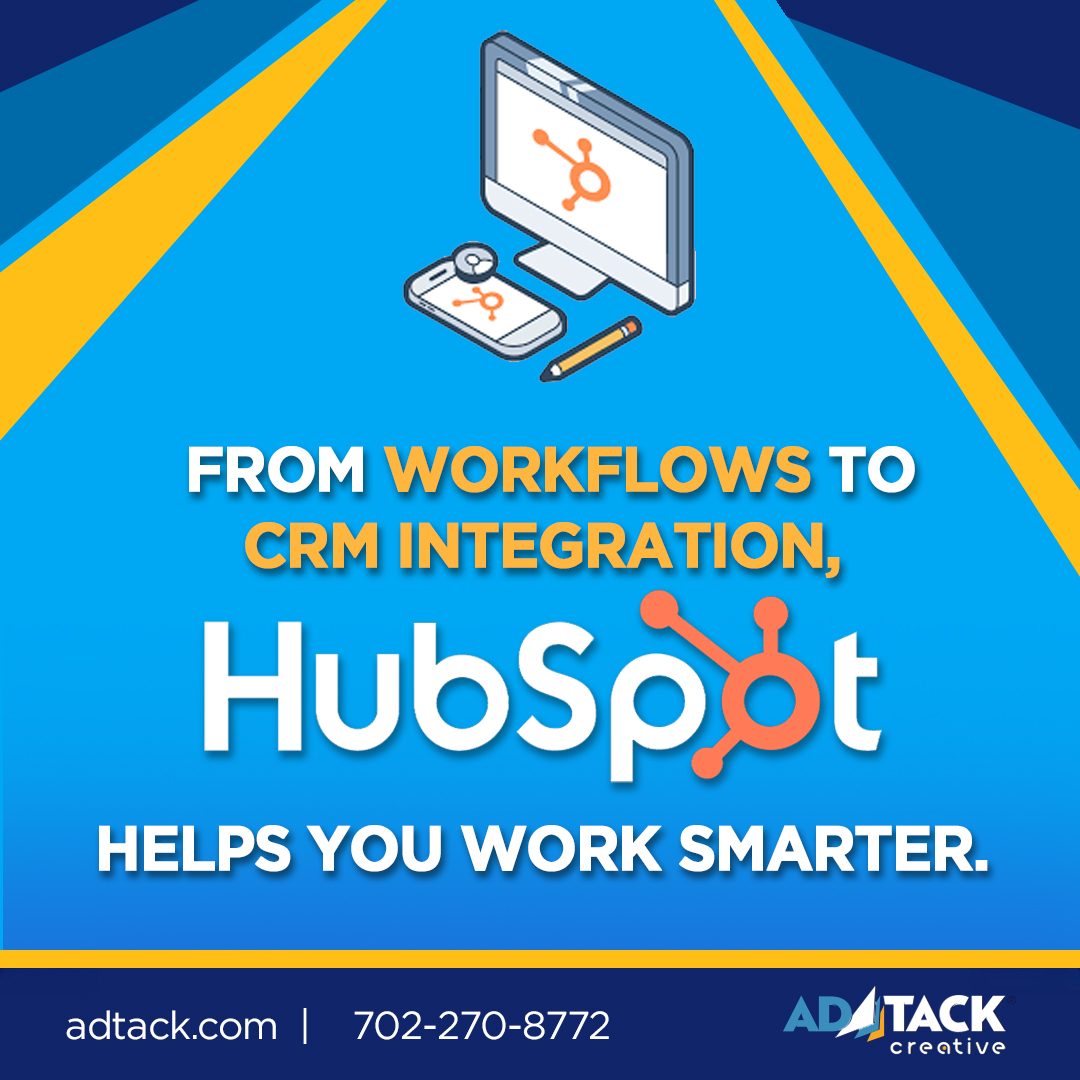 ADTACKCREATIVE's tweet image. 💡 From workflows to CRM integration, HubSpot helps you work smarter. At ADTACK Creative, we make HubSpot work for you—so you can focus on what you do best: running your business. #HubSpotExperts #MarketingSimplified