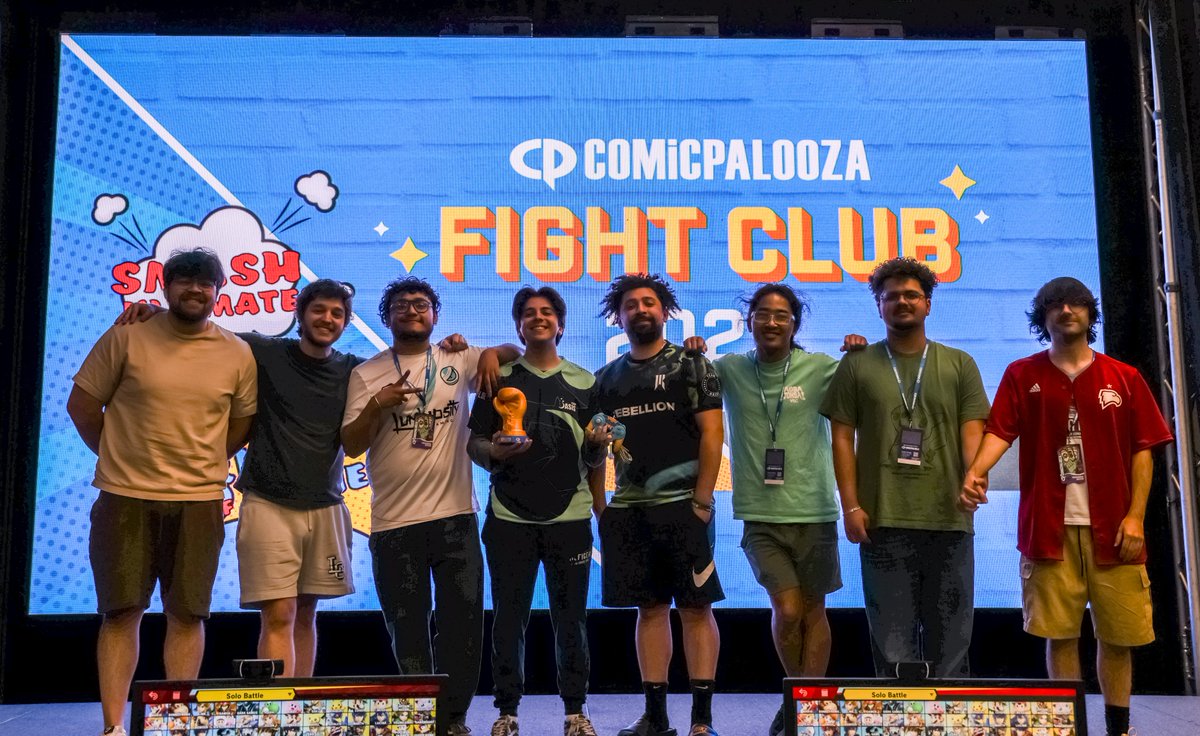 Turnip Cafe (@turnipcafe) on Twitter photo Our #Comicpalooza Smash Ultimate Top 8! 🥊
<a href="/ShinyMark1/">Oasis | ShinyMark🌙</a> takes it home from the losers side of the bracket! ⚡️
🥈 <a href="/Peabnut/">Peab 🥜</a>
🥉 <a href="/Light_S21/">💧Light💧</a>
🏅 <a href="/MuteAce/">MuteAce 竜</a>
🏅 <a href="/Mkleosb/">LG | MkLeo</a>
🏅 <a href="/Marss_NE/">🍥 LG Marss</a>
🏅 <a href="/LouieMoney98/">SALT | Lui$</a>
🏅 <a href="/DANY_LILSUNNY/">SFS | TCS | Dany ➡️ THE WORKS</a>
Year 2 was truly heroic.
We thank you all for the support! 🦸 Our #Comicpalooza Smash Ultimate Top 8! 🥊
<a href="/ShinyMark1/">Oasis | ShinyMark🌙</a> takes it home from the losers side of the bracket! ⚡️
🥈 <a href="/Peabnut/">Peab 🥜</a>
🥉 <a href="/Light_S21/">💧Light💧</a>
🏅 <a href="/MuteAce/">MuteAce 竜</a>
🏅 <a href="/Mkleosb/">LG | MkLeo</a>
🏅 <a href="/Marss_NE/">🍥 LG Marss</a>
🏅 <a href="/LouieMoney98/">SALT | Lui$</a>
🏅 <a href="/DANY_LILSUNNY/">SFS | TCS | Dany ➡️ THE WORKS</a>
Year 2 was truly heroic.
We thank you all for the support! 🦸