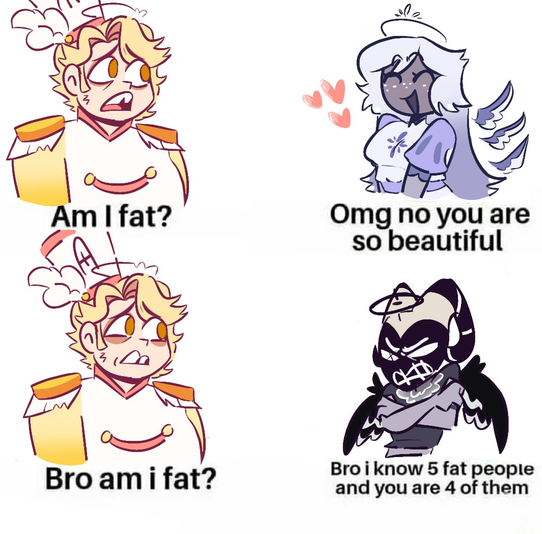 B33pB00p10101's tweet image. Is he? (He is)
(Ty @Cqraaa for the idea :3)
#HazbinHotelAbel #HazbinHotelEmily #HazbinHotelLute #serapherd?