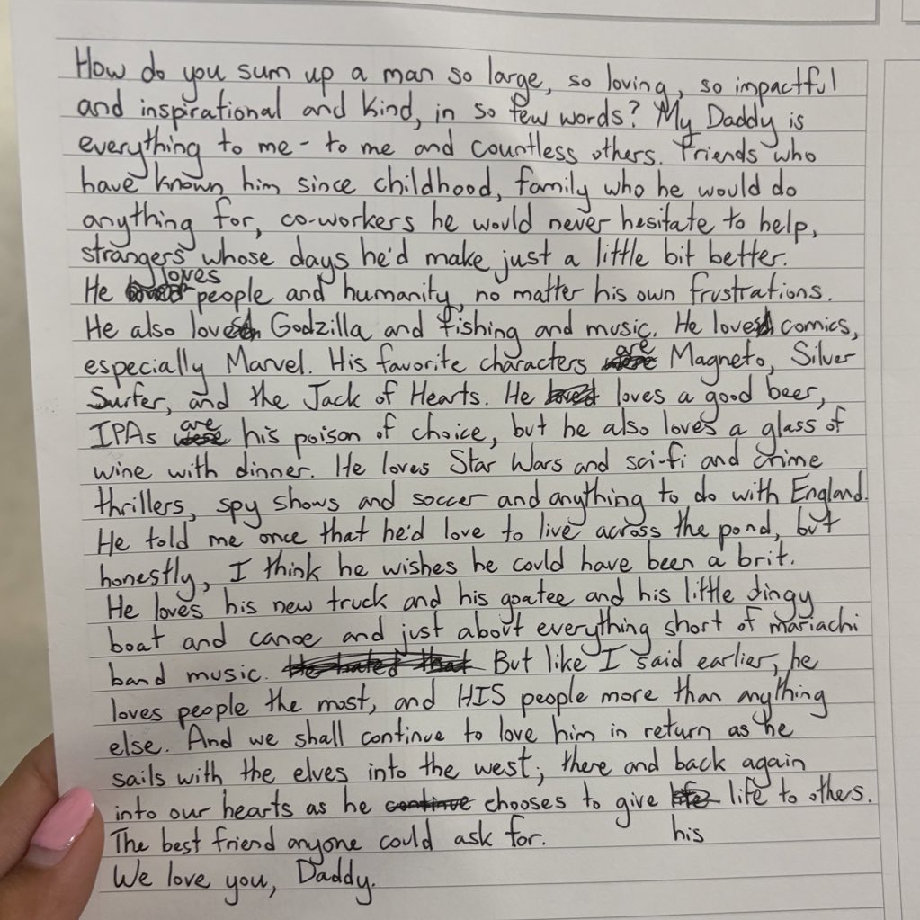 lesbianightwing's tweet image. my daddy passed away peacefully listening to music before his organ procurement operation. this is what i wrote for the surgeon team so they could get to know the man who was as selfless in his death as he was throughout his life.