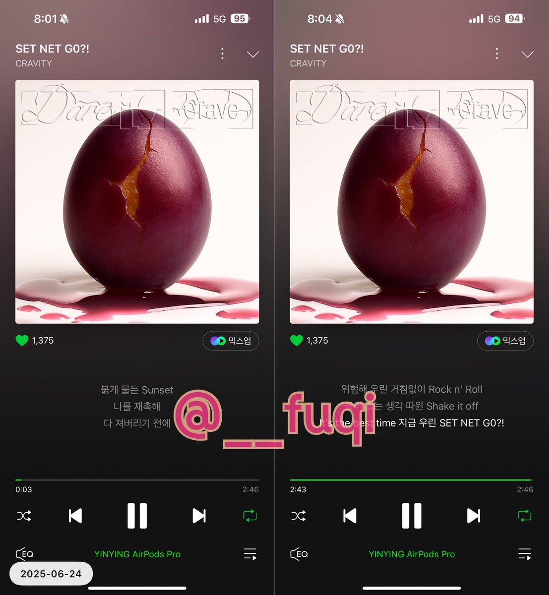__fuqi's tweet photo. @CRAVITYstarship 6/24 08:00
🍇

#CRAVITY #크래비티
#DaretoCrave
#SETNETG0?! #SETNETGO #셋넷고
#지금_크래비티_SETNETG0?! https://t.co/kz0smhtXYP