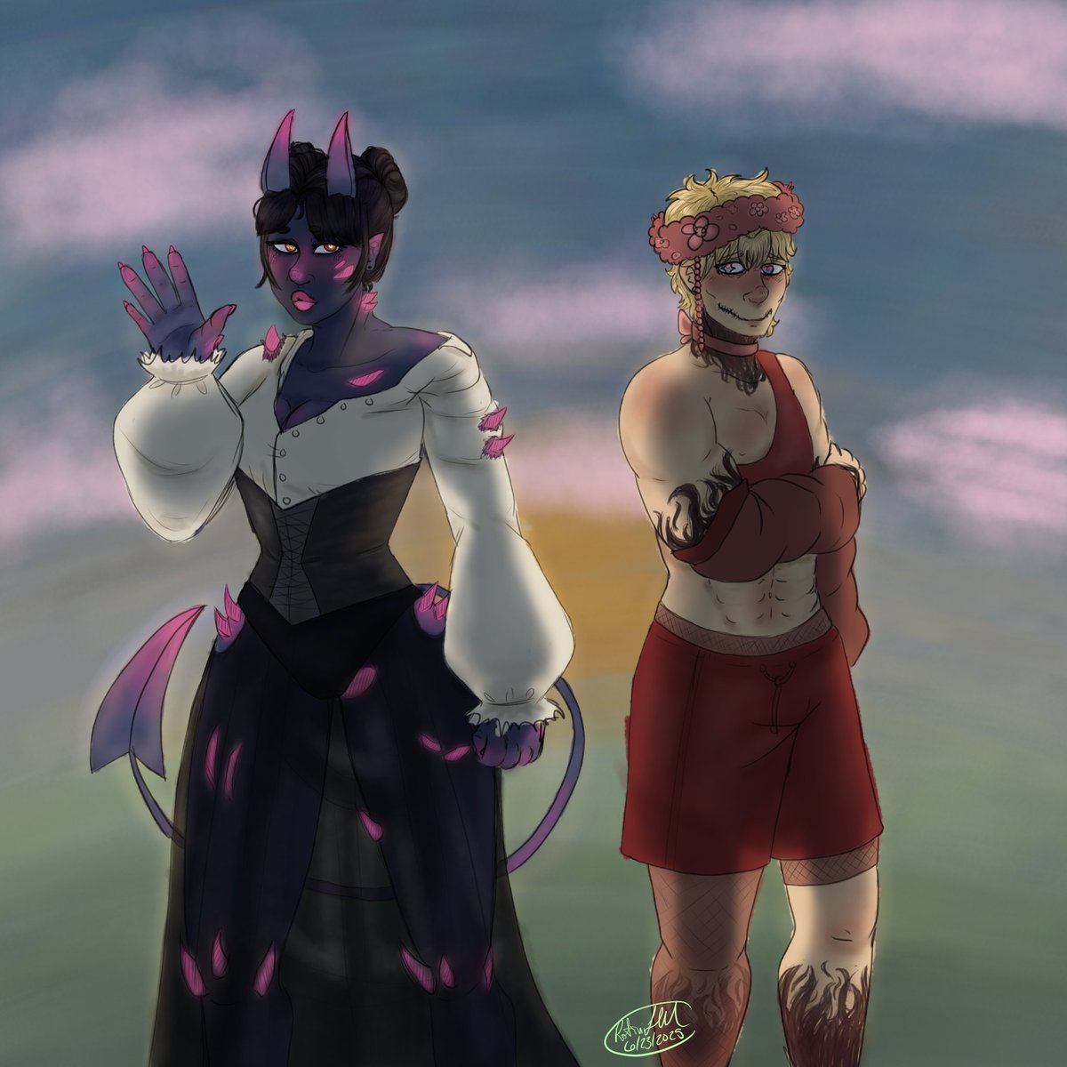 RotiniLM's tweet image. GUYS I ART LOOK AT ME AND MY BESTIE'S NEW CHARACTERS