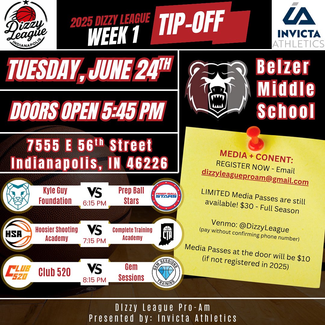 LESS THAN 24 HOURS‼️ Schedule &amp; Rosters are set! Belzer Middle School will have open concessions as well! Can’t wait to get season 4 going! 

#dizzy😵‍💫