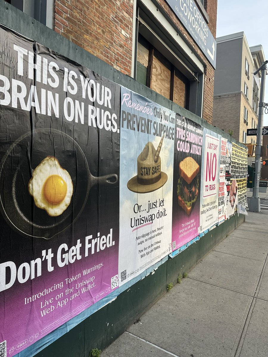 Just say “No” to rugs 

Spotted <a href="/Uniswap/">Uniswap Labs 🦄</a> 13th St &amp; 3rd Ave