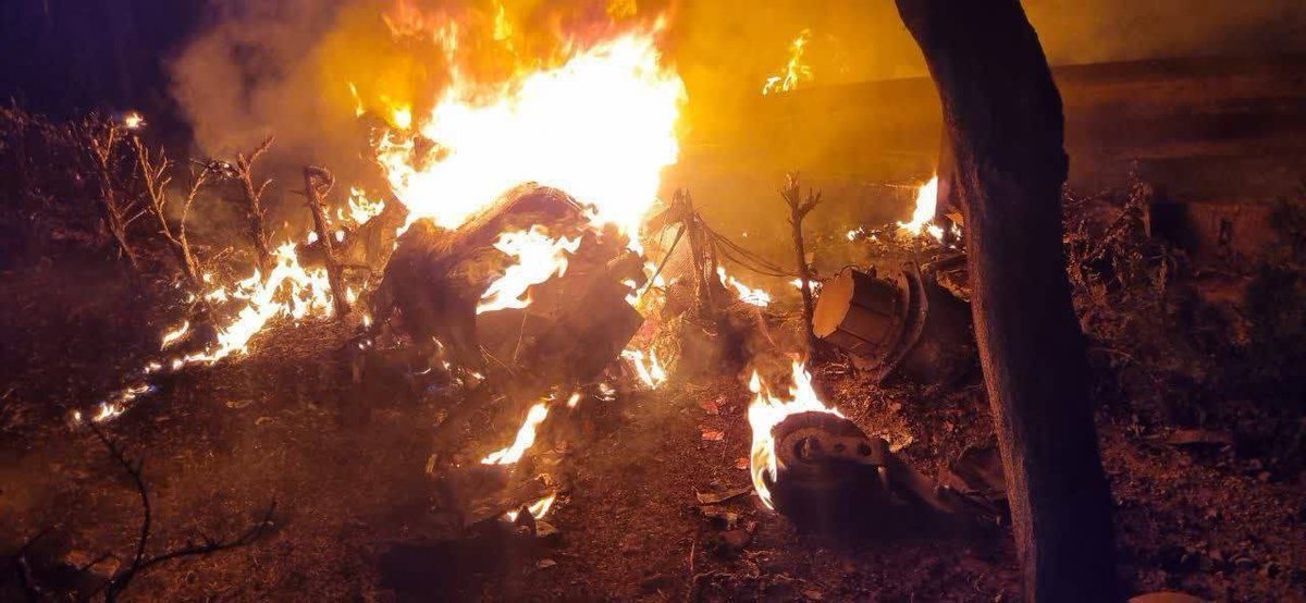 صورة لإسقاط طائرة مسيرة  أخرى  من قبل الدفاعات الجوية  الايرانية