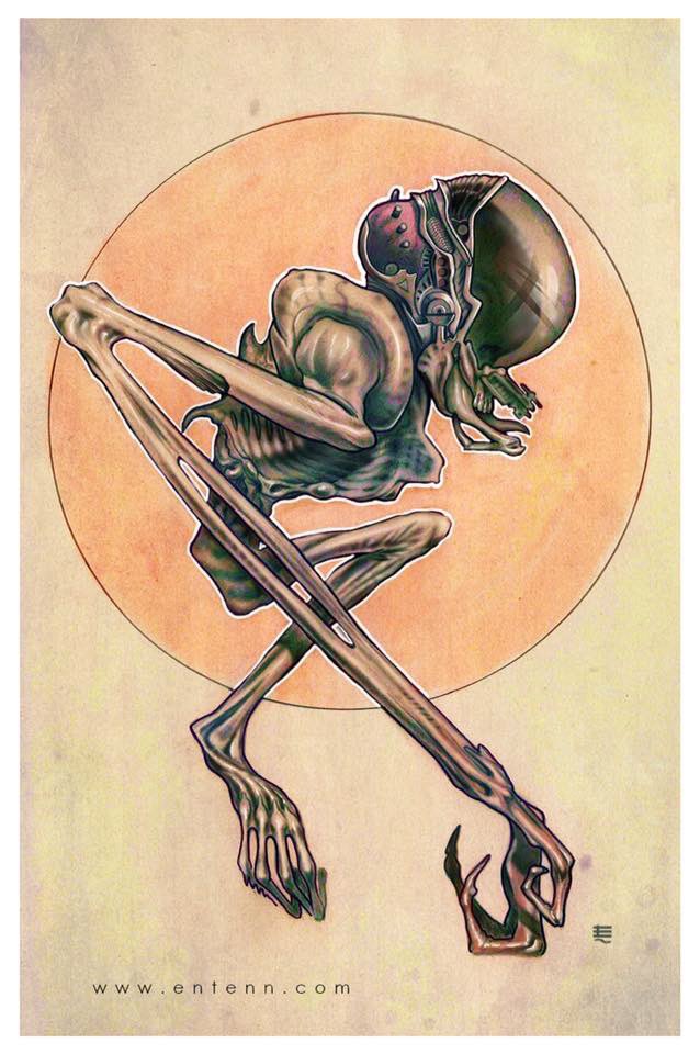 EntennStudio's tweet photo. “Babyboy”. Unidentified alien cyborg newborn. From the pages of some sketchbooks. #entenn #alien https://t.co/ai5nmQTPjh