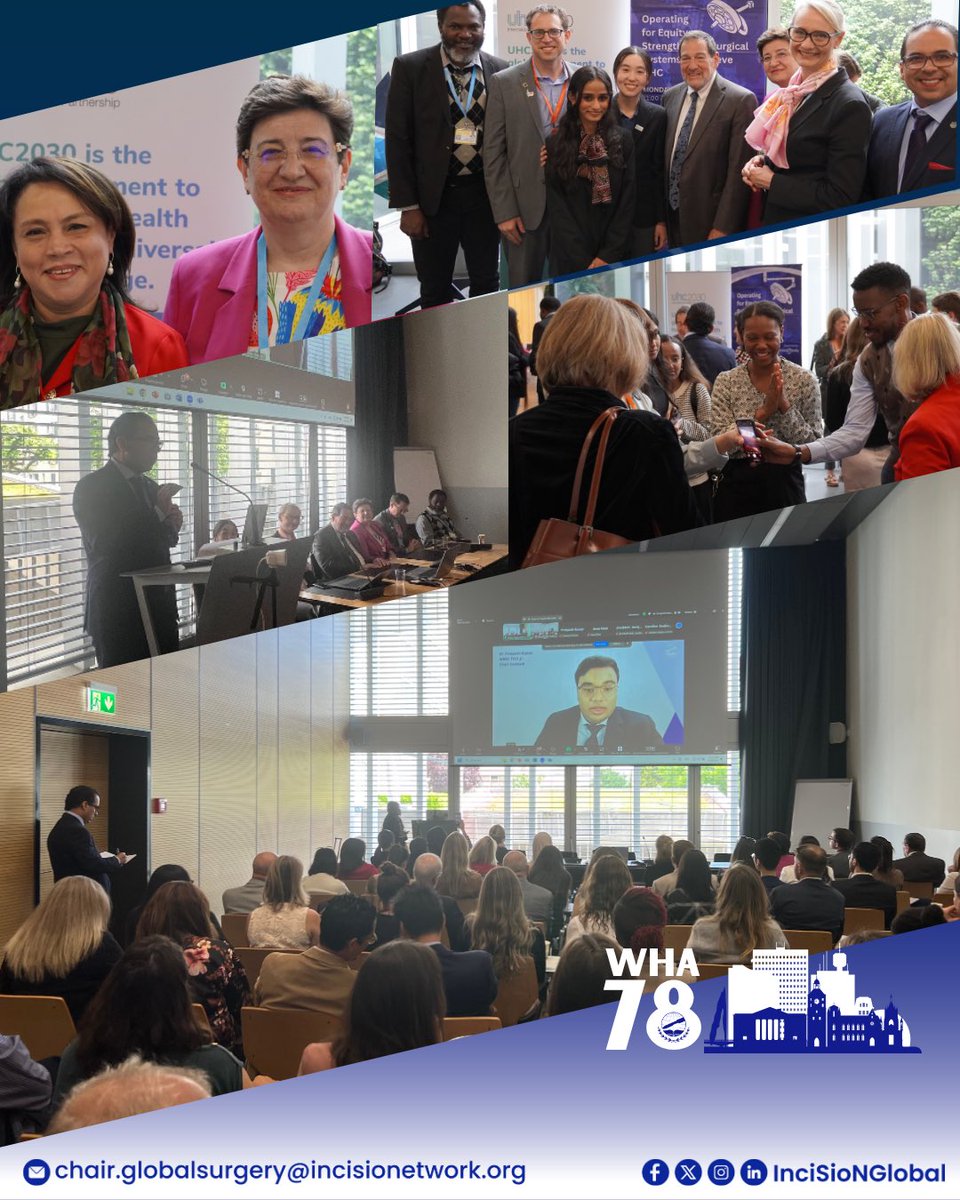 InciSioNGlobal's tweet image. At #WHA78, InciSioN Global’s UHC side event spotlights (Part 3):
WHA 68.15 & 71.2 sparked national action—some countries boosted surgical coverage from 7% to 100%.
Clear goals matter, but action matters more. Anesthesia safety is non-negotiable.
#UHC #WHA78 #TheFutureOfTheOR